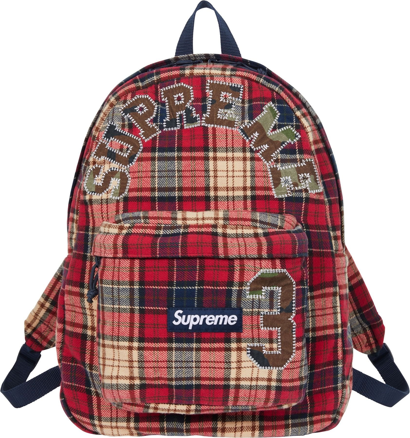 Appliqué Flannel Backpack view 2